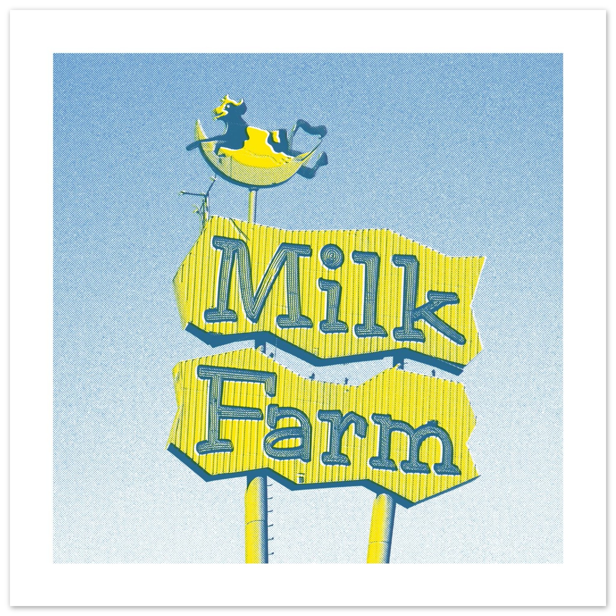 Wall art print of milk farm sign in Dixon California